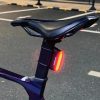 ROCKBROS 24120009001 Fahrrad-Rücklicht mit Bremssensor, magnetischer Befestigung, 7 Leuchtmodi, per USB aufladbar, wasserdicht nach IPX6