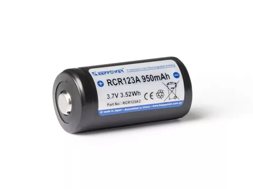 Keeppower RCR123A2 16340 - 950mAh, 3,6V - 3,7V geschützter Li-Ion-Akku