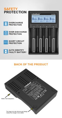 LiitoKala Lii CH4 Ladegerät für 1,2 und 1,5 und 3,6 V Batterien 