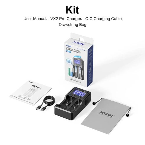 XTAR VX2 Pro intelligentes Ladegerät & Batterietester