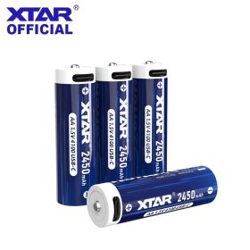  XTAR 4 AA 4100mWh/2450mAh USB-C wiederaufladbare Lithium-Batterien