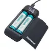 Keeppower PD2 – Wiederaufladbares Reise-Ladegerät & Powerbank für Li-Ion-Akkus
