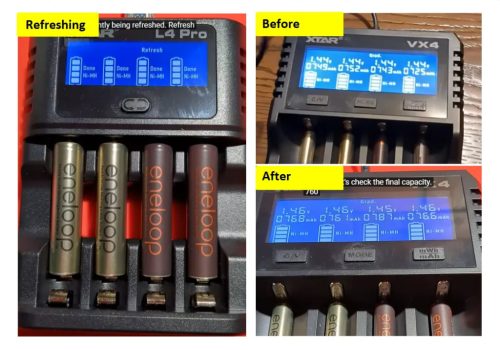  XTAR L4 Pro Smart-Ladegerät für AA/AAA 1,2V NI-MH und 1,5V Lithium-Akkus