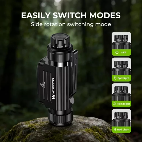 Wurkkos HD17 Leistungsstarke Stirnlampe, 2500 Lumen, 220 m Leuchtweite, Spot- & Flutlicht & Rotlicht, Konstantstromtreiber & einfache Benutzeroberfläche