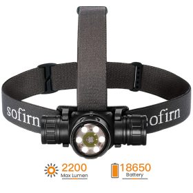   SOFIRN HS21 LED wiederaufladbare rote Stirnlampe mit USB-Ladung