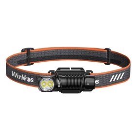   Wurkkos HD12 Mini Winkellampe, weißes & rotes Licht, USB-C wiederaufladbare 14500/AA-Stirnlampe, mit einfacher Bedienung/verstellbarem Kopfband