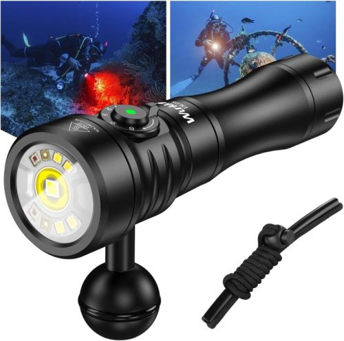 Wurkkos DL08 3600lm Wiederaufladbare Tauchlampe mit Rotierendem Magnetischen Schalter 6500K Unterwasser Taschenlampe IP68