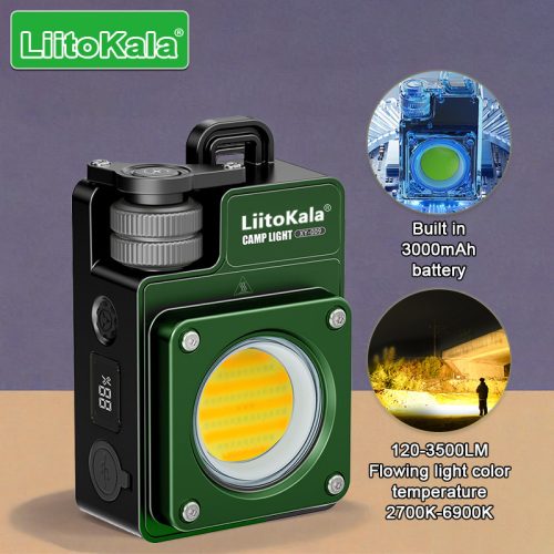 LiitoKala XY-009 Multifunktionale Campinglampe – 3500 Lumen, IPX4 wasserdicht, magnetisch & tragbares Outdoor-Licht.