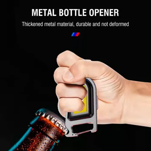 Boruit YHX-0209 Multifunktionale COB-Schlüsselanhängerlampe + Flaschenöffner