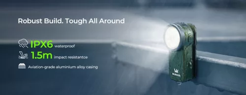  Wurkkos HD03 wiederaufladbare EDC Taschenlampe mit Clip, 680 Lumen, schwarz