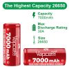 Vapcell 26650 7000mAh K70 geschützte Li-Ion-Batterie
