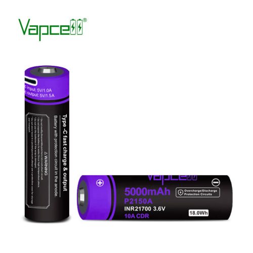 Vapcell P2150A 21700 5000Mah 10A USB