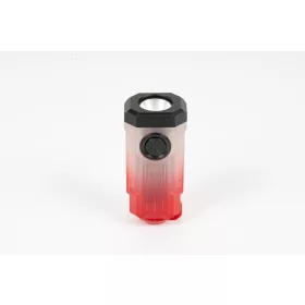   WUBEN E2 Mini EDC Schlüsselanhänger-Taschenlampe – 150 Lumen, USB-C aufladbar, magnetisch, Rot- und Blau-Signallicht - Rot