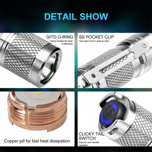 Lumintop TOOL AA 3.0 Ti Cree LED-Titan-Taschenlampe