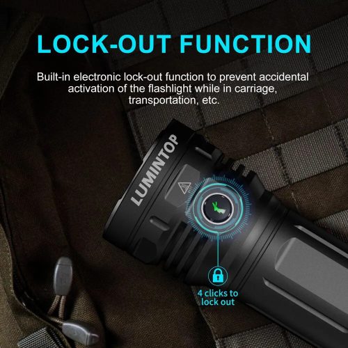 Lumintop GT4695 Suchscheinwerfer mit 15.000 Lumen, 800 Meter Reichweite und 32.000 mAh Akkukapazität