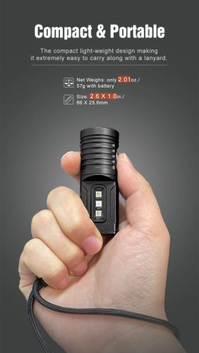 GT Nano 5.0 Multi-LED EDC-Taschenlampe mit UV-Licht – 1400 Lumen