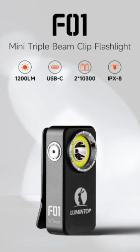 Lumintop F01 EDC Taschenlampe mit bis zu 1200 Lumen und 182 Metern Reichweite - grün